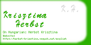 krisztina herbst business card